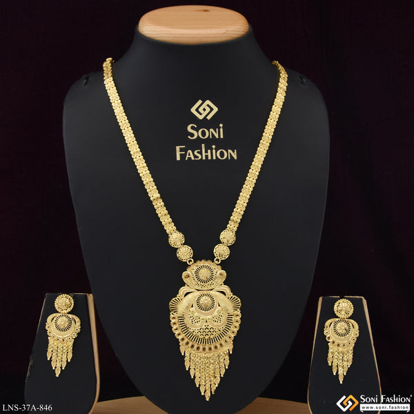 High-Class Design Gold Plated Necklace Set for Women - Style A846