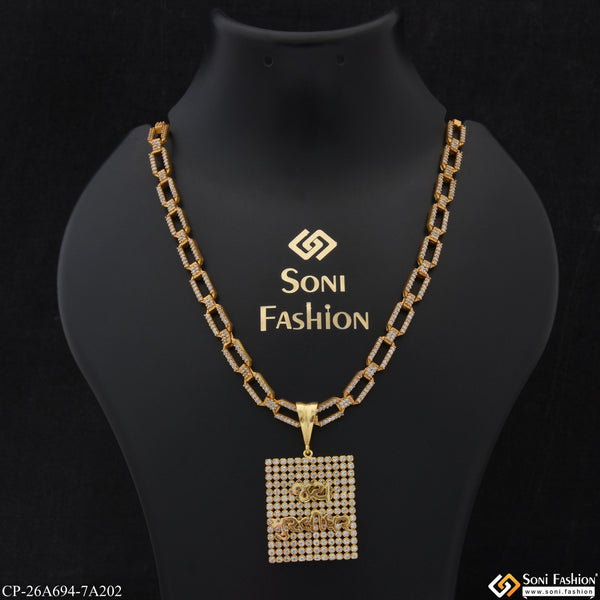 Jay Murlidhar Awesome Design Gold Plated Chain Pendant Combo for Men (CP-A694-A202)