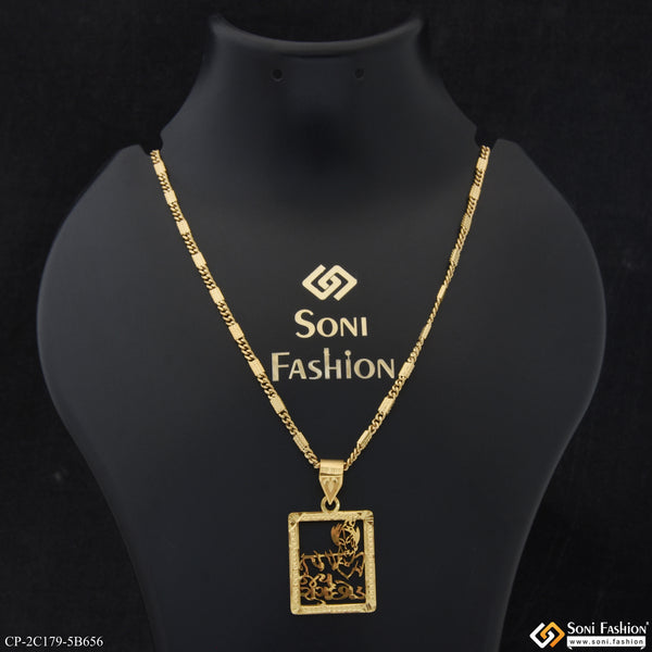 Jay Rajchhod Latest Design Gold Plated Pendant With Chain for Men (CP-C179-B656)