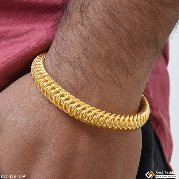 1 Gram Gold Plated Awesome Design Bracelet Kada for Men - Style B109