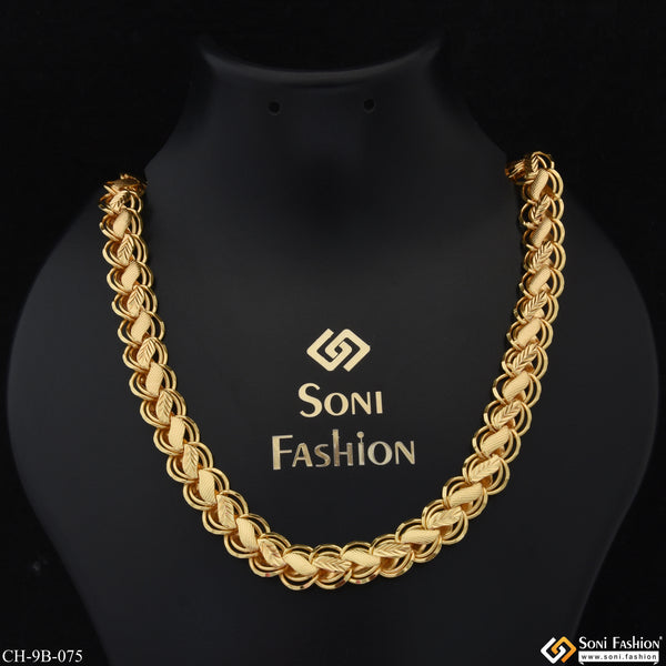 Kohli Beautiful Design Premium-grade Quality Gold Plated Chain For Men - Style B075