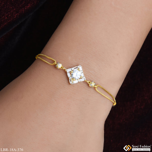 1 Gram Gold Plated Dazzling Design Bracelet for Ladies - Style A376