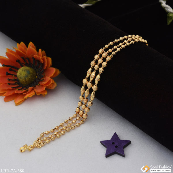 Hand-Finished Design Gold Plated Bracelet for Ladies - Style A380