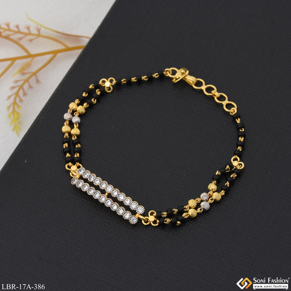 1 Gram Gold Plated Fashionable Mangalsutra Bracelet for Women - Style A386