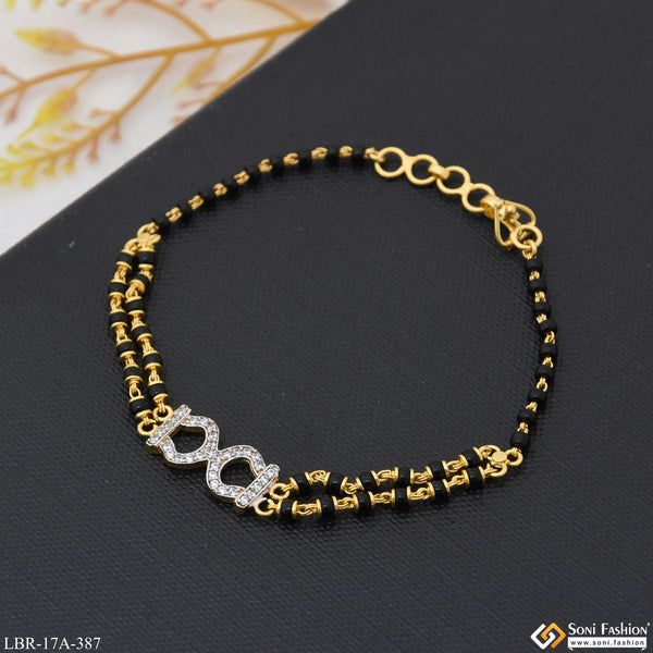 1 Gram Gold Plated New Style Mangalsutra Bracelet for Women - Style A387