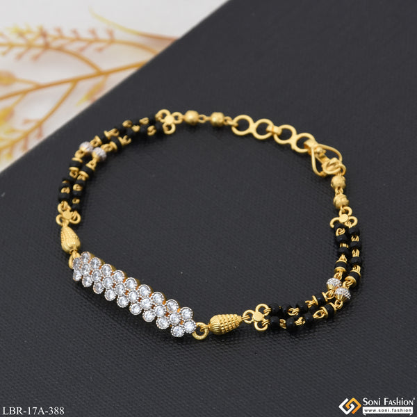 1 Gram Gold Plated Designer Mangalsutra Bracelet for Women - Style A388