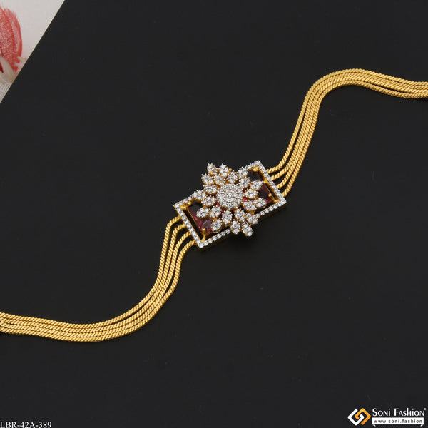 1 Gram Gold Plated Glamorous Design Bracelet for Ladies - Style A389