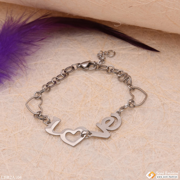 Love Brilliant Design Silver Color Bracelet For Women & Girls - Style Lbra104