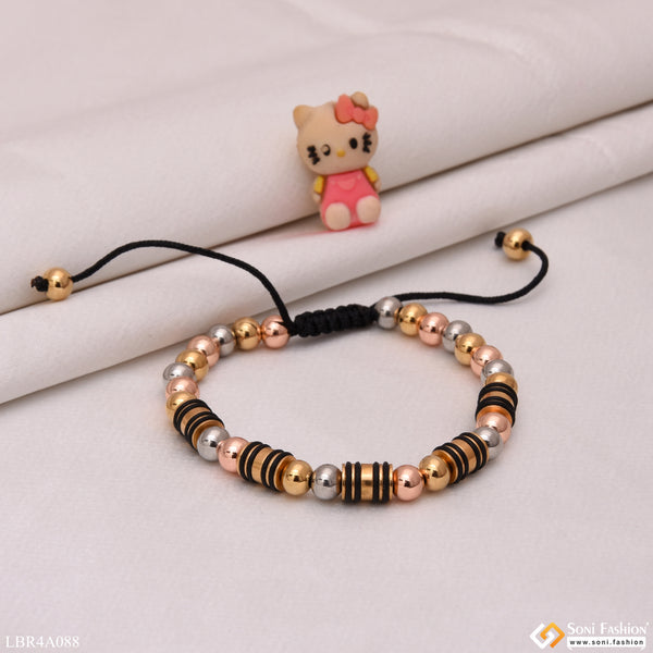 Ball With Pipe Black,rose,silver & Golden Color Bracelet For Girls - Style Lbra088