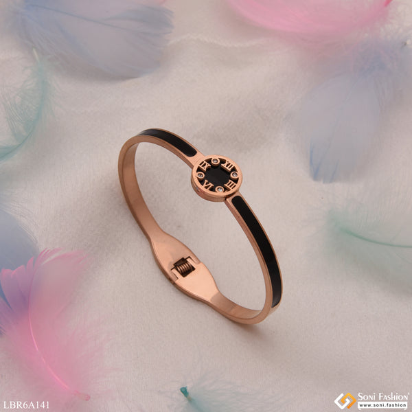 Roman Number With Diamond Superior Quality Rose Gold Bracelet For Lady - Style Lbra141