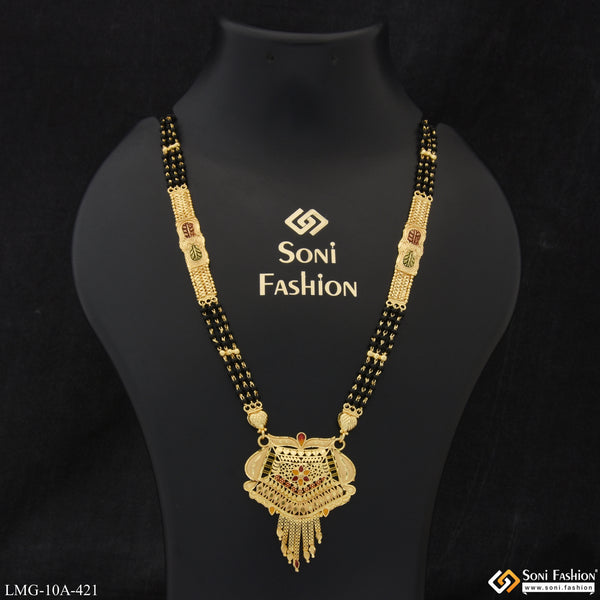 Fashionable Glamorous Design Gold Plated Mangalsutra for Women - Style A421