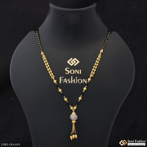 1 Gram Gold Plated Fashion-Forward Mangalsutra for Women - Style A619