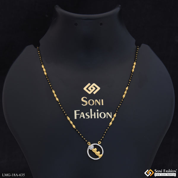 1 Gram Gold Plated Brilliant Design Mangalsutra for Women - Style A635