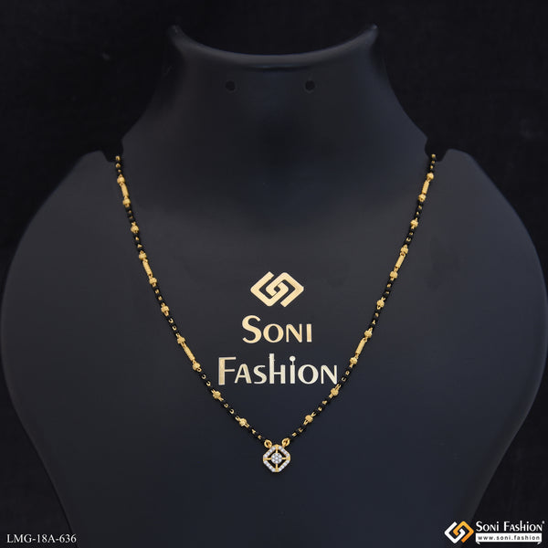 1 Gram Gold Plated Finely Detailed Mangalsutra for Women - Style A636