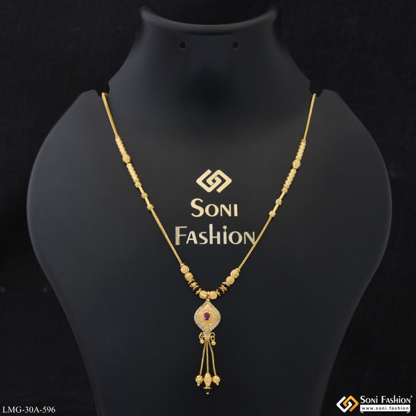 1 Gram Gold Plated Fashion-Forward Mangalsutra for Women - Style A596