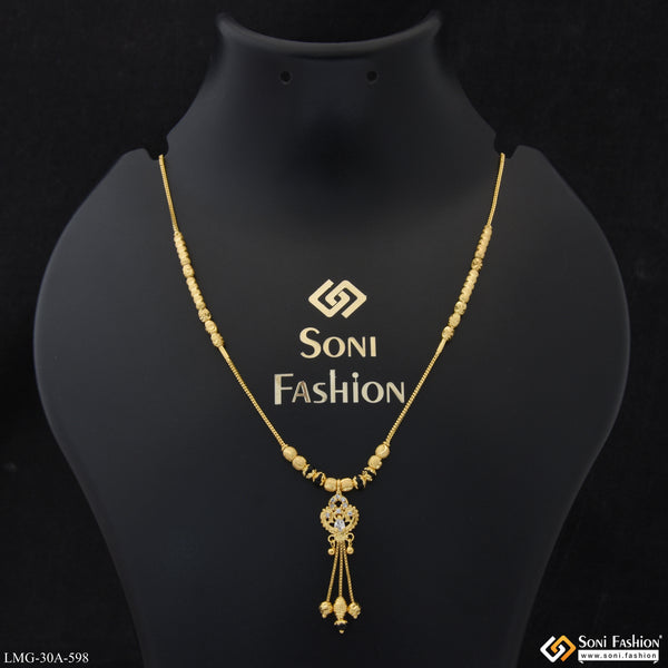 1 Gram Gold Plated Artisanal Design Mangalsutra for Women - Style A598