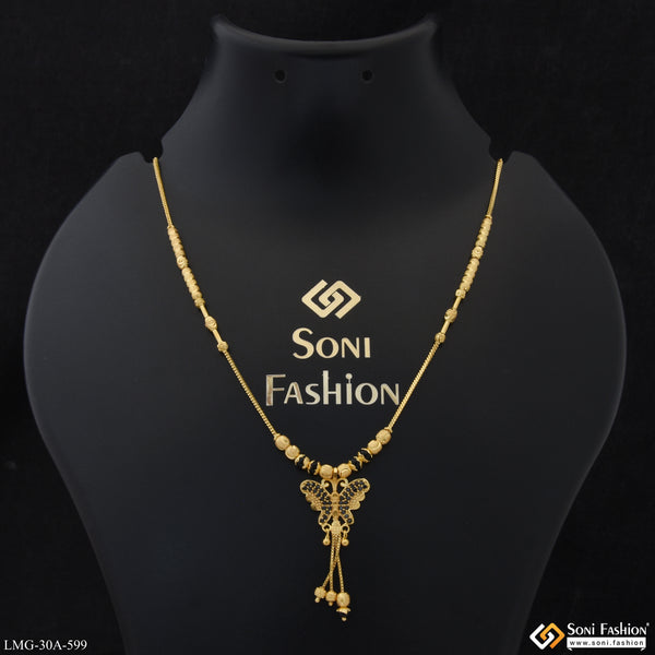 1 Gram Gold Plated Decorative Design Mangalsutra for Women - Style A599