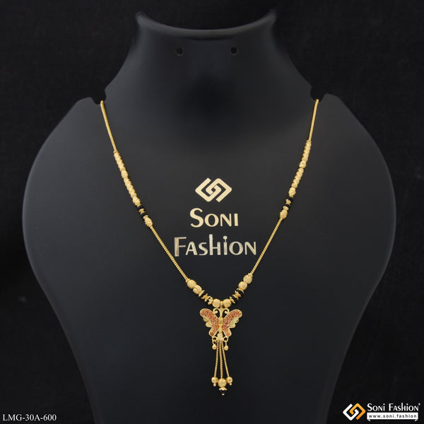 1 Gram Gold Plated Cool Design Mangalsutra for Women - Style A600