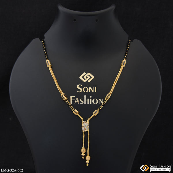 1 Gram Gold Plated Lovely Design Mangalsutra for Women - Style A602