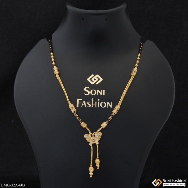 1 Gram Gold Plated Glittering Design Mangalsutra for Women - Style A603