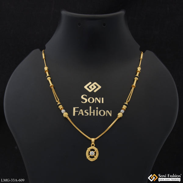 1 Gram Gold Plated Lovely Design Mangalsutra for Women - Style A609