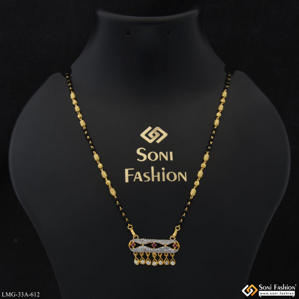 1 Gram Gold Plated Lovely Design Mangalsutra for Women - Style A612