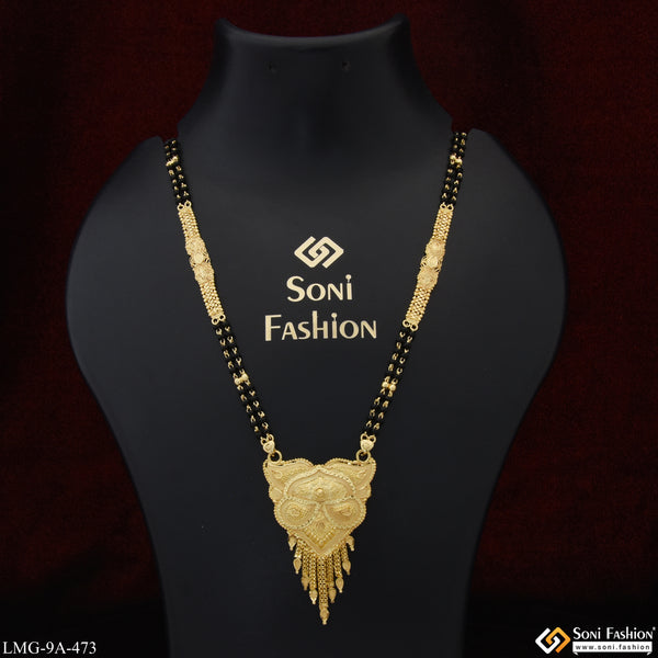 Graceful Design Finely Detailed Gold Plated Mangalsutra for Women - Style A473