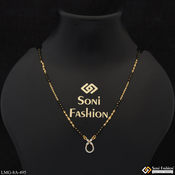 Decorative Design Sparkling Design Gold Plated Mangalsutra for Women - Style A495