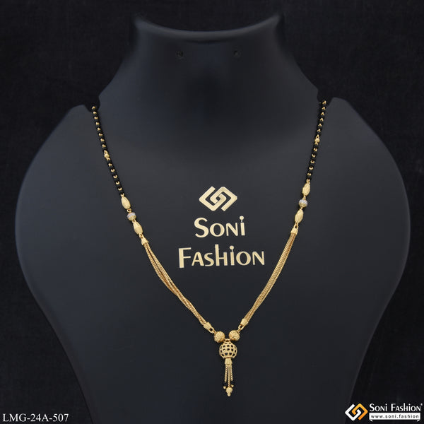 1 Gram Gold Plated with Diamond Cool Design Mangalsutra for Women - Style A507