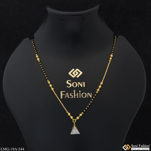 1 Gram Gold Plated Brilliant Design Mangalsutra for Women - Style A544