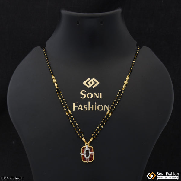 1 Gram Gold Plated Chic Design Mangalsutra for Women - Style A611