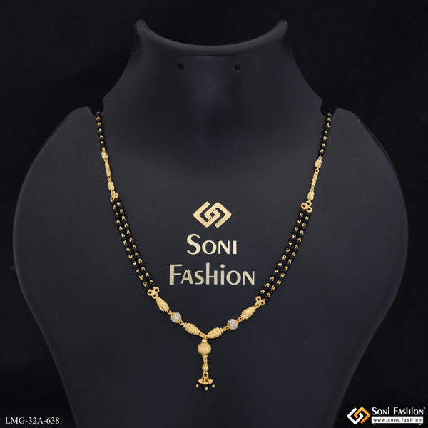 1 Gram Gold Plated Fashionable Mangalsutra for Women - Style A638