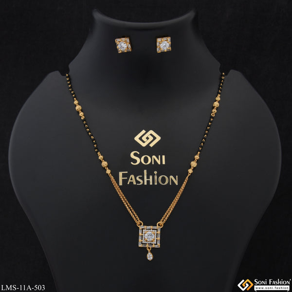 Pretty Design New Style Gold Plated Mangalsutra Set for Women - Style A503