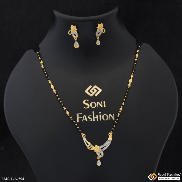 Latest Design Gold Plated Mangalsutra Set for Women - Style A594