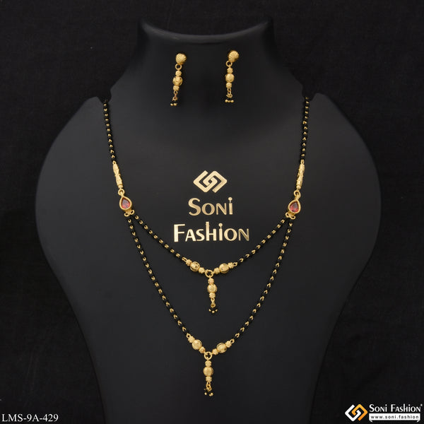 Unique Design Chic Design Gold Plated Mangalsutra Set for Women - Style A429