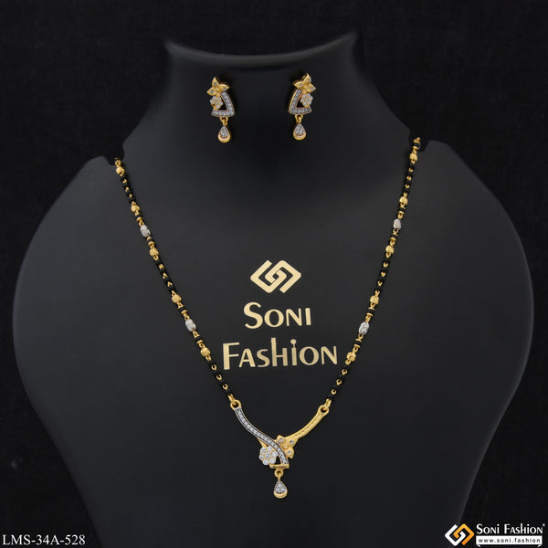 1 Gram Gold Plated Latest Design Mangalsutra Set for Women - Style A528