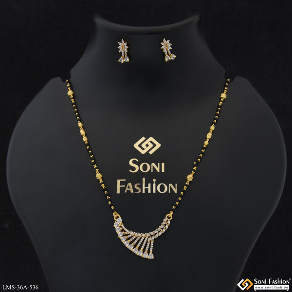 1 Gram Gold Plated Best Quality Mangalsutra Set for Women - Style A536