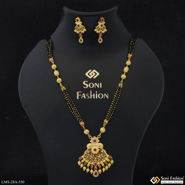 Eye-Catching Design Gold Plated Mangalsutra Set for Women - Style A550