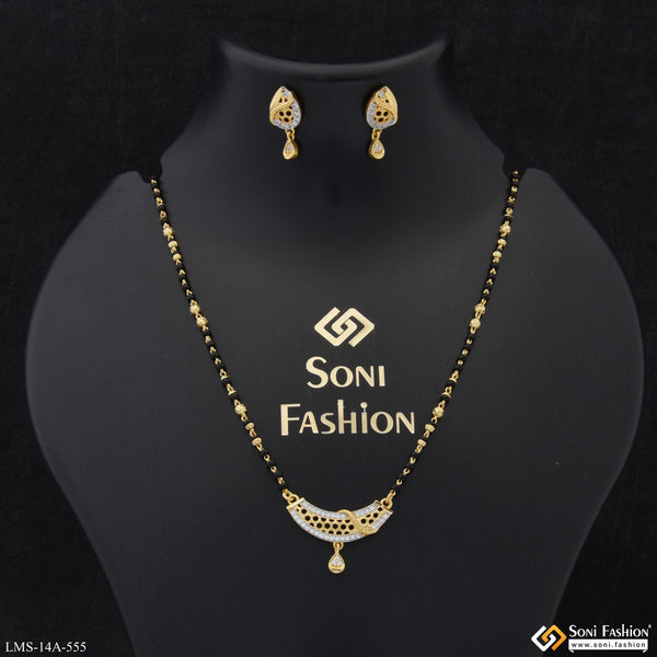 Sparkling Design Gold Plated Mangalsutra Set for Women - Style A555