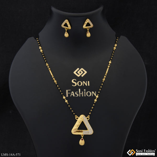 Glamorous Design Gold Plated Mangalsutra Set for Women - Style A571