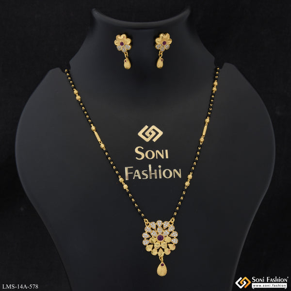 Brilliant Design Gold Plated Mangalsutra Set for Women - Style A578