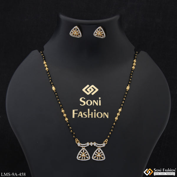 New Style with Diamond Designer Gold Plated Mangalsutra Set for Women - Style A458