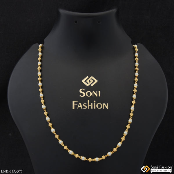 1 Gram Gold Plated Glamorous Design Mala for Women - Style A577