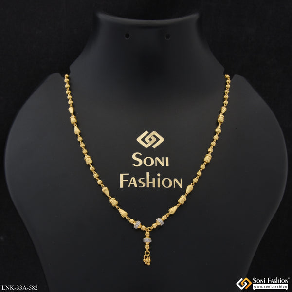 1 Gram Gold Plated Fashionable Necklace for Ladies - Style A582