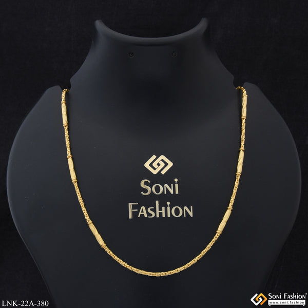 1 Gram Gold Plated Lovely Design Stunning Design Chain for Lady - Style A380