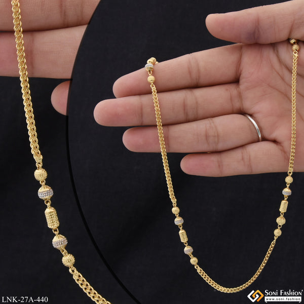 1 Gram Gold Plated Superior Quality Gold Plated Chain for Ladies - Style A440