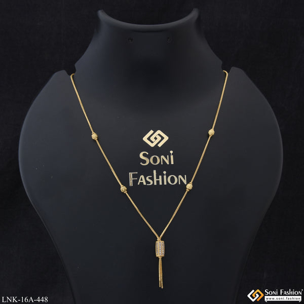 1 Gram Gold Plated with Diamond Funky Design Necklace for Ladies - Style A448