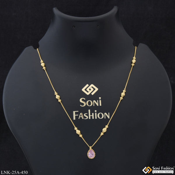 1 Gram Gold Plated Pretty Design Designer Necklace for Ladies - Style A450