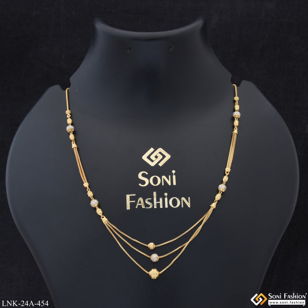 1 Gram Gold Plated Best Quality Funky Design Necklace for Ladies - Style A454