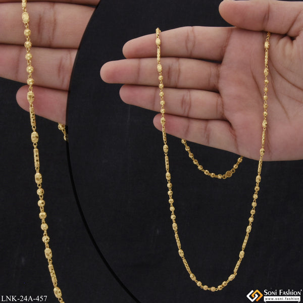 1 Gram Gold Plated Casual Design Dazzling Design Mala for Women - Style A457